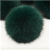 GreatRise 2 pompon in pelliccia sintetica per cappello, in finta volpe, per fai da te, cappelli, borse, sciarpe, scarpe, portachiavi, verde scuro, 10 cm