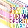 hankousi 10 fogli di adesivi con lettere, 2,5 cm + 5 cm, lettere dell'alfabeto in vinile autoadesive, vivaci lettere autoadesive per scrapbooking, decorazione regalo, cassetta postale, cartelli