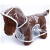 XOUDKE Impermeabile Cane con Cappuccio in Nylon Trasparente, Cappottino Antipioggia Poncho per Cani Taglia Piccola e Media, Cappotto Mantella Pioggia Impermeabili Mantellina (L)