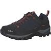 CMP Rigel Low Trekking Shoes Wp, Scarpe da trekking Uomo, B.Blue-Flash Orange, 39 EU
