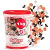 dekora - Halloween Decorazioni di Zucchero 1kg - Sprinkles per Torte, Cupcake & Biscotti | Zuccherini Decorativi per dolci con Zucche, Fantasmi & Pipistrelli | Topping Commestibile