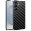 TF Skins Skin compatibile con Samsung Galaxy S25 & S25 Ultra, pellicola protettiva protettiva a 360° Full Coverage o Back Only (Back Only, Carbon Black, S25)
