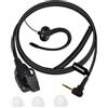 HYSHIKRA Auricolare radio di sicurezza compatibile con Motorola TLKR-T60 T80 T82 T-92 H2O T80 Extreme T82 Extreme Walkie Talkie, leggero, a forma di G con microfono (nero, 1 PACK)