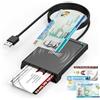 ROCKETEK Lettore CIE 3.0 Carta d'identità Elettronica e Tessera Sanitaria Italiana,USB Lettore Smart Card Firma Digitale Lettore Smart contatto e contactless CIE/CRS/CNS,Lettore NFC per PC Windows 10 11 Linux