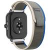 ZoRoll 20mm Cinturino per Amazfit Active 2/Active/GTS 4/GTS 4 Mini/GTR Mini/GTS 3/GTS 2/GTS 2e/GTS 2 Mini/GTR 42mm, Elastico Nylon Cinghie di Ricambio per Amazfit Bip 3/3 Pro/Bip - Blu&Grigio