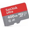 SanDisk Ultra Scheda di Memoria MicroSDXC e Adattatore, con A1 App Performance, Velocità Fino a 100 MB/Sec, Classe 10, U1, Single Pack, 400 GB