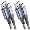 sweguard Cavo USB C 2 pezzi 2.5m, Cavo USB tipo C di ricarica in nylon tipo C, per Samsung Galaxy S10 S9 S8 Plus, Note10, Note9, M31, M20, A20e, A71, A51, A50, A40, A10e, A7, Mi9, Mi8,Redmi 8 Pro.G7