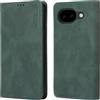 Vaitasy Business Custodia per Google Pixel 10A: Forte Funzione Magnetica Cover con Slot per Carte Elegante Monocolore Design per Ufficio e Viaggio - Verde