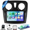 Rimoody 4G+64G Android Autoradio per Renault Dacia Logan 2 Sandero B52 2012-2019 Wireless Carplay Android Auto,9 Pollici Touchscreen Radio GPS WiFi Bluetooth FM/RDS/32 EQ/SWC Telecamera Posteriore