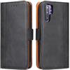 ROJIOJIO Cover per Huawei P30 Pro, Premium Pelle PU Portafoglio Flip Libro Libretto Custodia con [Chiusura Magnetica] [Supporto] [Porta Carte] per Huawei P30 Pro, Nero