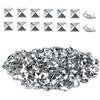 DEANKEJI 500 Pezzi Rivetti per Cuoio, Rivetti Quadrati, 10mm, Argento | Metallo Borchie Decorative, Galvanizzate, 4 Artigli, Design Piramidale, Fissaggio Robusto, per Borse, Abbigliamento, Scarpe