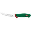 Sanelli Premana Professional Coltello Disosso Curvo Stretto, Acciaio Inossidabile, Verde/Rosso, Lama cm.15