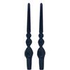 Cereria Di Giorgio - 4 Candele artigianali con spirale Voluta - Diametro 2.2 cm Altezza 30 cm - Colore Blu notte - Durata 10 ore