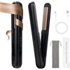 LYPPUL Piastra Lisciante Senza Fili 2 In 1, Mini Piastra Ricaricabile Con 4 Temperature Regolabili, Superficie In Ceramica PTC, Portatile Per Viaggio, Nero