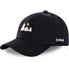 Capslab Snoopy The Peanuts Black Curved Unstructured Strapback Cap - One-Size