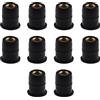 eMagTech 10 x M5 Moto Parabrezza Bulloni Rondelle Wellnut Gomma Ottone Compatibile con Ducati Honda Kawasaki Yamaha Polaris ATV Nero