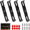 HENGBIRD set 4 pezzi portatarga ultrasottile senza cornice - cornice targa invisibile resistente alle intemperie e ai raggi UV - tenuta sicura, installazione facile, compatibile UE per targa 110 mm