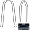 TMZELOA Kit 4pcs Attrezzo Smontaggio Autoradio in Acciaio Inox, Chiavi U e V per Estrazione Autoradio DIN, Strumento per Rimuovere Radio Auto Compatibile con Fiat, Opel, Volkswagen, Citroën, Peugeot