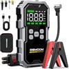 BSMOOM Avviatore di emergenza Power Pack con compressore d'aria, 8000A 150PSI batteria portatile per auto (tutti i motori a benzina/diesel 10L) 12V avviatore per auto Power Bank con cavi di avviamento