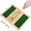 Fentar Gioco Chiudi la Scatola a 2 Giocatori, Chiudere il Gioco in Scatola di Puzzle, Shut the Box Wooden Dice Game per Famiglie, Shut the Box Game di Matematica da Tavolo, Gioco da Tavolo in Legno