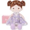 LeyaDoll - Bambola morbida per neonata (40,6 cm), bambola My First Baby Rag per bambina di 1 anno, regalo di compleanno, giocattoli di peluche di Natale, regalo per bambini piccoli, margherita