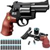 FWHFNB Revolver Giocattolo,Revolver per Bambini,Pistola Giocattolo,Con 24 Proiettili EVA,per Bambini 7 anni + il gioco all'interno e all'aperto,Regali per bambini (Marrone)