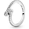PANDORA Anello con due cuori brillanti, 58