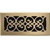 Decor Grates SPH410-A Scroll Design Registro Pavimento, Finitura Ottone Antico, 4x10 | Adatto per aperture di ventilazione da pavimento da 10,2 x 25,4 cm, controllo del flusso d'aria regolabile