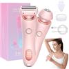 xinrongda Donna Elettrico Rasoio Intimo Rasoio Umido Ipx7 Impermeabile Trimmer per Zona Bikini Ascelle Gambe Braccia Corpo