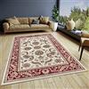 Hanse Home Reni Tappeto orientale - Runner classico a trama fitta con ornamenti e motivi floreali, morbido pelo corto, per camera da letto, sala da pranzo, soggiorno, corridoio, colore crema, rosso,