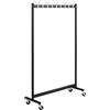 HAKU Armadio su ruote alu, nero, Alluminio, metallo - Dim. L 103 cm x A 174 cm x P 39 cm, Stile Moderno