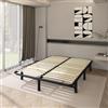 Mondeer RETE LETTO MATRIMONIALE PIATTAFORMA CON DOGHE IN LEGNO E SUPPORTO IN METALLO COMPLETAMENTE Smontabile per Materasso 135x1
