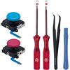 Tolesum Switch Joycon 3D Joystick Analogico Kit di Riparazione per NS Switch/Switch OLED Joy-Con/Switch Lite Controller con Strumenti di Riparazione -Rosso e blu-Non compatibile con NS Switch 2