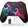 HASACOOL Controller PC, controller PC wireless con luce RGB, controller di gioco PC con 2 tasti posteriori programmabili, 1000 mAh, controller Bluetooth compatibile con Windows PC/Switch/Switch2/Android/IOS