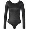 Emporio Armani Body Donna Lurex Manica Lunga Nero M, Nero, M