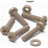 Caterpillar Red 5 x Viti PEEK a testa cilindrica con impronta a croce M4 x 20 mm, dadi e rondelle, plastica PEEK, resistenti ad alte temperature