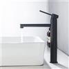 ONECE Rubinetto Bagno Alto Nero, Miscelatore per Lavabo da Appoggio, Rubinetti Monocomando in Acciaio Inox 304, Acqua Calda e Fredda, Aeratore Rimovibile