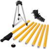 Mountlaser Asta per Livella Laser, Asta Telescopica da 4,8M con Treppiede, Asta di Supporto per Livella Laser per Livelle Laser Rotative e Laser a Linea, Filettatura 1/4-20, Adattatore 5/8-11