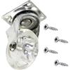 AERZETIX - Set di 4 ruote girevoli a 360° per mobili, diametro 50 mm, e 18 viti per legno, diametro 4x16 mm | Fissaggio con piastra a sfere, 42x42 mm | Carico massimo 35 kg per scaffalature e carrelli