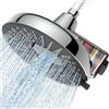 Beelee Soffione doccia filtrato da 20,3 cm, ad alta pressione, fisso, a pioggia, con filtro a 18 stadi per addolcitore di acqua dura, riduce il cloro e i metalli pesanti (cromato)