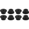 QUARKZMAN 6 Pezzi Occhielli in Gomma 19mm Foro di Perforazione, Passacavi Guarnizione 10mm ID Gommini Passacavo Scrivania Nero Siliconica per Tappo Organizzare Filo Cablaggio Casa Auto