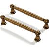 SYZOW 6 pezzi Antico Maniglie per Mobili da Cucina Distanza fori 128mm maniglie per cassetti antichi Lega di zincoper Maniglie pe mobili da cucina