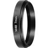 PATIKIL Tubo di prolunga per telescopio, 7 mm, M48 x 0,75 mm su entrambi i lati, in lega di alluminio, adattatore ad anello per fotocamera, oculare, accessorio telescopico, colore nero