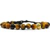 Samsara - Bracciale Uomo - Donna | Stile Tibetano - Buddista | Lunghezza Regolabile - Bracciale con Perline in Pietra Naturale - Filo in Cotone Cerato ad Alta Resistenza - (Occhio di Tigre)