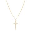 SLUYNZ Collana girocollo in argento sterling 925, per donne e ragazze, con ciondolo a forma di croce, small, Argento sterling, Nessuna pietra preziosa