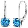 DOCHAIS Moissanite Orecchini Donna Argento 925 0.5ct-1.0ct Brillante Oro Bianco Orecchini Punto Luce Regalo Donna Compleanno L