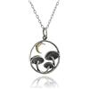 FashionJunkie4Life Collane da donna con ciondolo a forma di fungo, Argento sterling