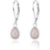 REDSUN Orecchini a goccia in argento Sterling 925 con pietra di luna, turchese e opale per donna, gioielli celtici Leverback, ipoallergenici, eleganti orecchini pendenti, regalo per fidanzata, moglie