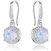 HEEYA Orecchini pendenti da donna, in argento Sterling, con zirconia cubica, ipoallergenici, rotondi, foglia, margherita, ovali, a goccia, quadrati, regalo di compleanno, con scatola, Zirconia cubica