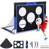 MoKo Porta da Calcio da Giardino per Bambini, Reti da Calcio Portatili Pop Up, 2 in 1 Set di Reti da Calcio per Esterni e Interni, Portatili Rete da Calcioper l'allenamento Del Calcio, Nero&Blu